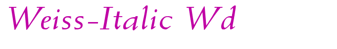 Weiss-Italic Wd